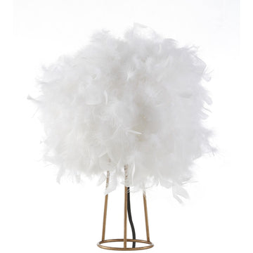 Stork 16" Feather Metal LED Table Lamp - JONATHAN Y